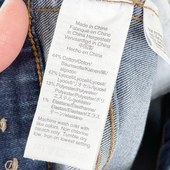 Madewell Tall 10" High-Rise Skinny Jeans in Danny Wash Stretch Women's Size 25T - Picture 7 of 9